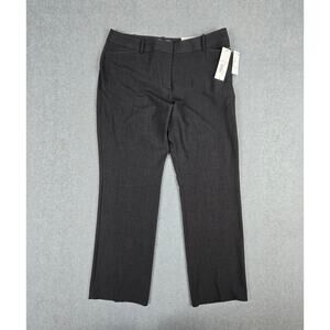 NWT Liz Claiborne Pants Women Size 14 Audra Curvy Trouser Mid-Rise Charcoal Gray
